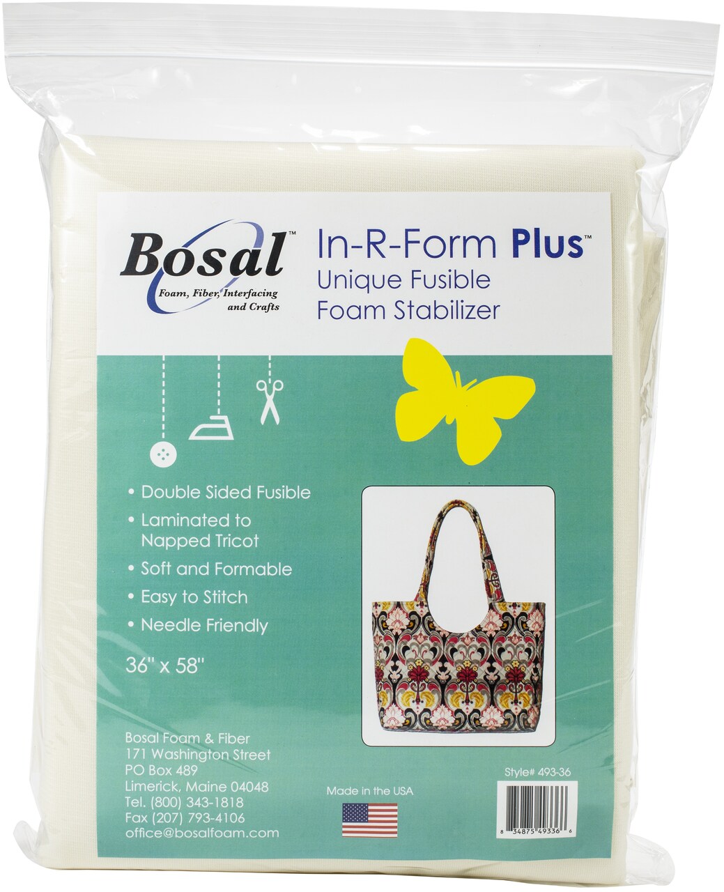 Bosal In-R-Form Plus Unique Fusible Foam Stabilizer-36"X58"